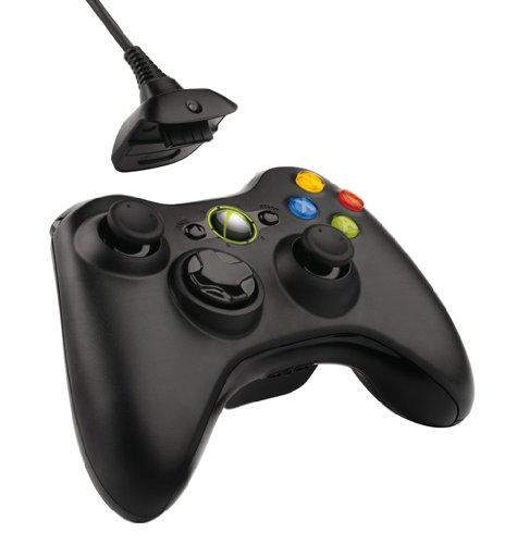 Xbox 360 - Wireless Controller + Play & Charge Kit Bundle black
